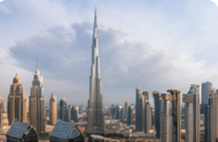 Successful singles modern skyline in Dubai
