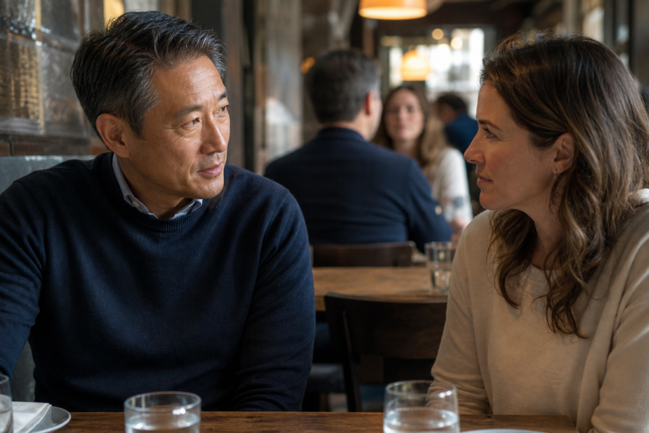 Successful couple having a thoughtful conversation about money and lifestyle while dating